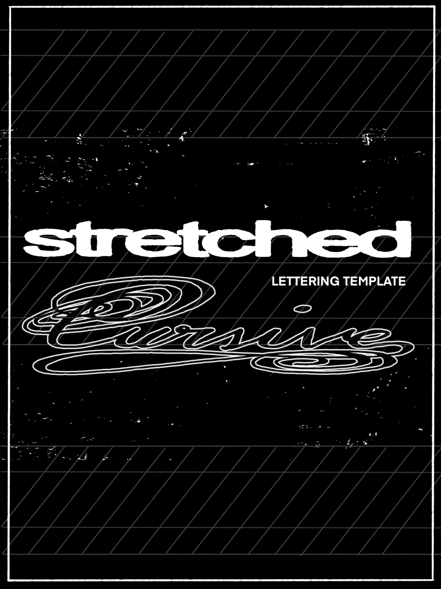 Stretched Cursive Lettering Template