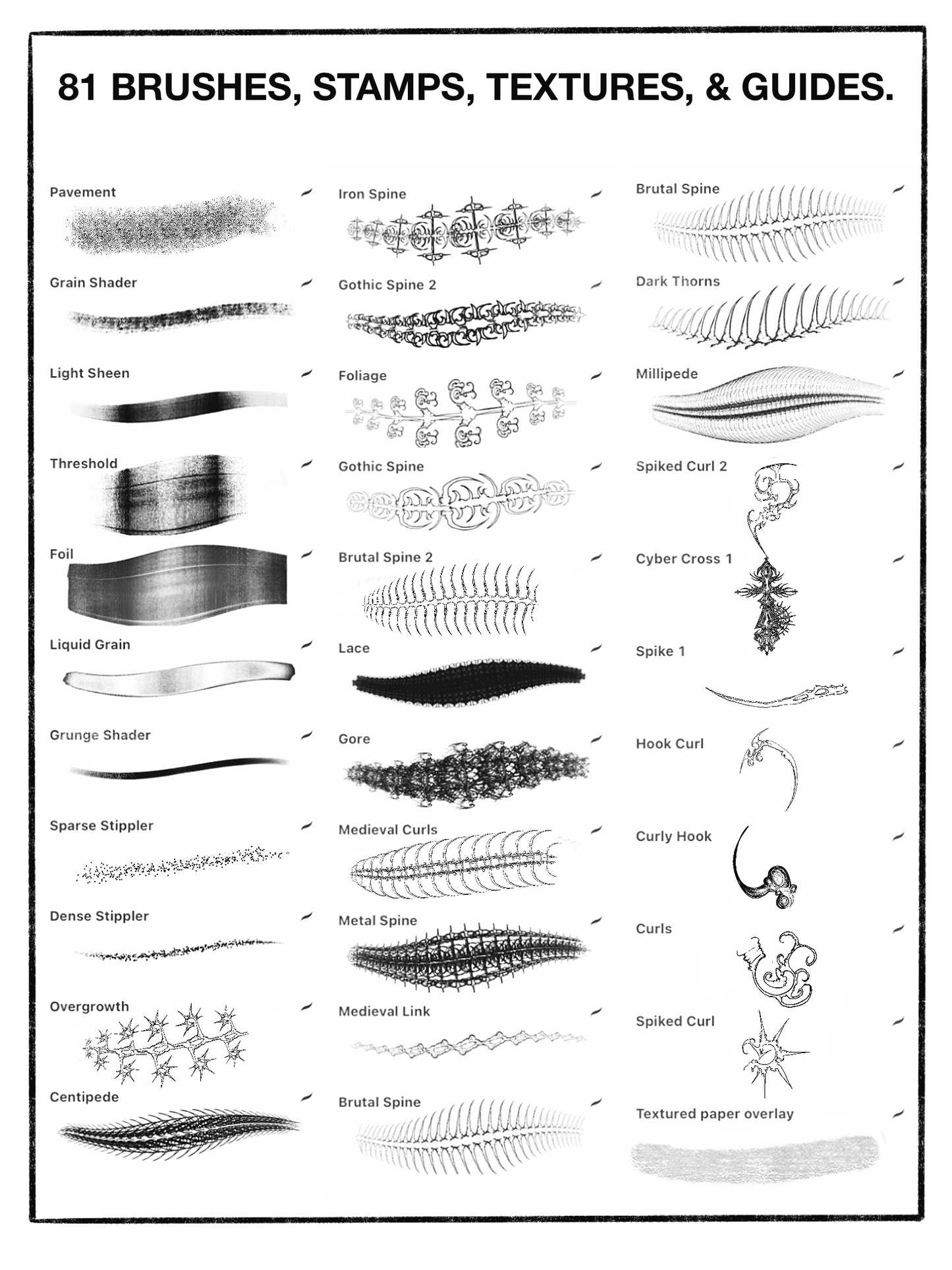 BRUTAL XL BRUSH PACK - 80+ BRUSHES