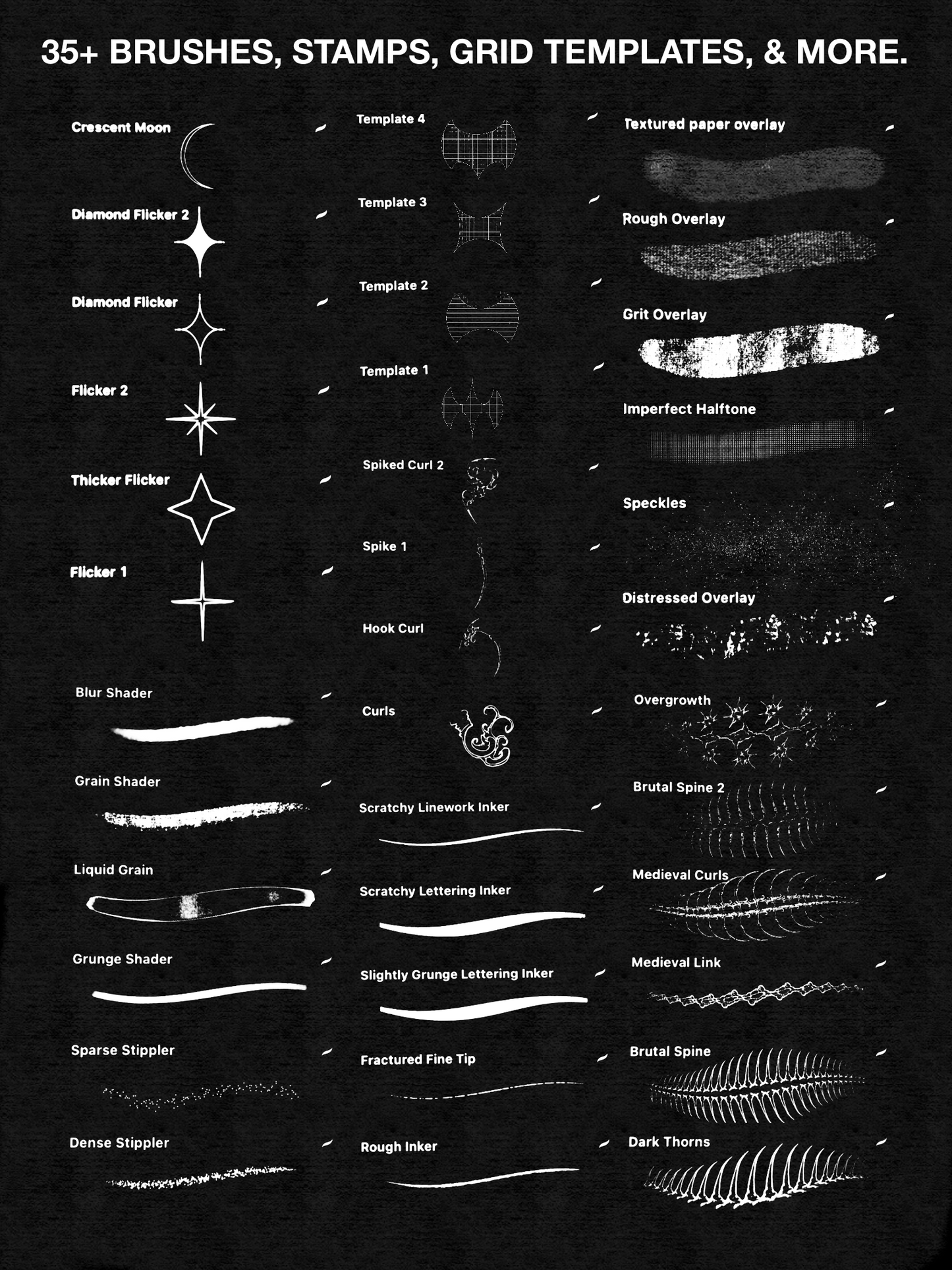 BRUTAL Brush Pack - 40 BRUSHES