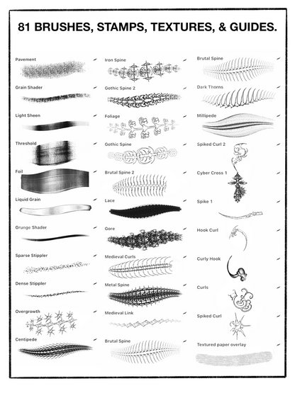 BRUTAL XL BRUSH PACK - 80+ BRUSHES